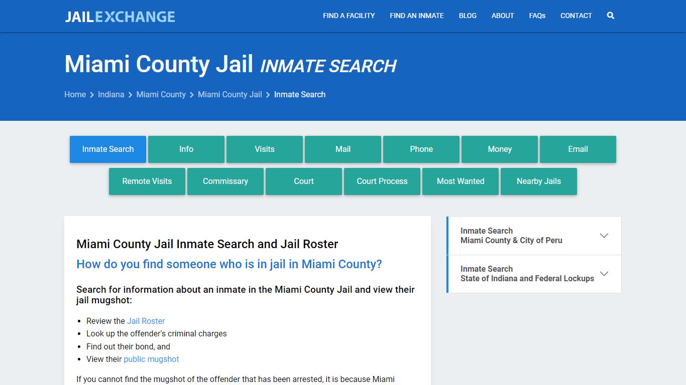 Inmate Search: Roster & Mugshots - Miami County Jail, IN